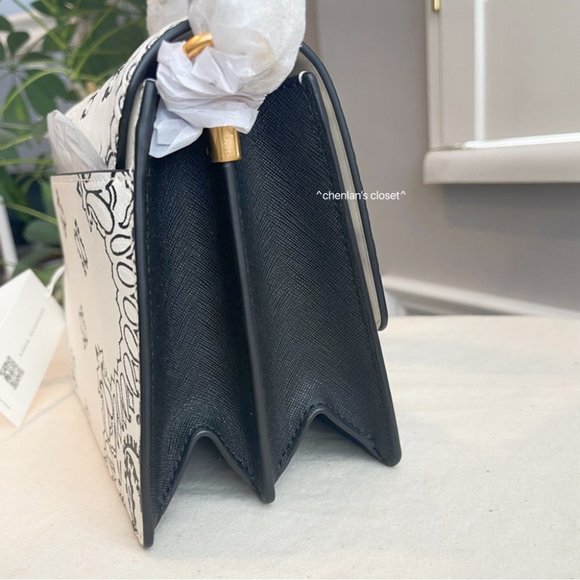 🔥NeW! Tory Burch Robinson Convertible Shoulder Bag Bandana - Picture 10 of 16